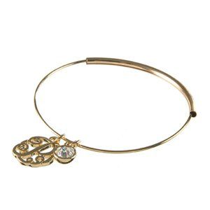 Adjustable Bangle Initial "P" Bracelet